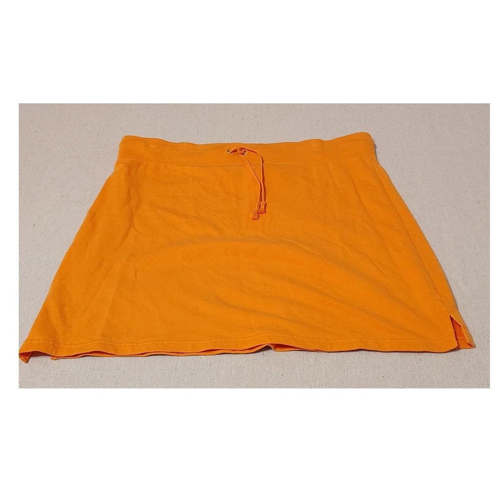 GAP Orange Athletic Skirt Drawstring Waist Womens Sz M Pickleball Tennis Golf TT